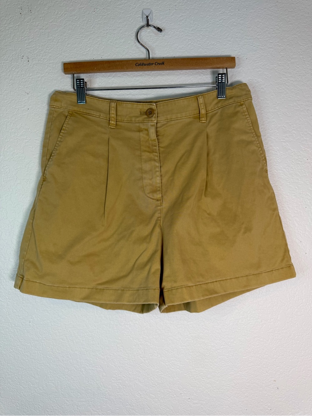 J. Crew Khaki Pleated Capeside Chino Shorts, Size 8